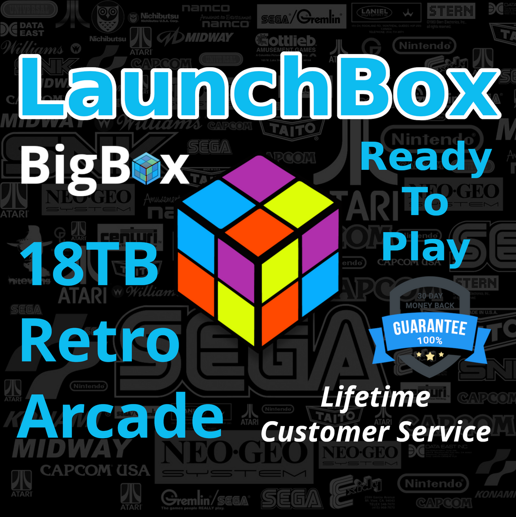 LaunchBox/BigBox 18TB Game System for Windows PC - BigBox Lifetime License + Controller