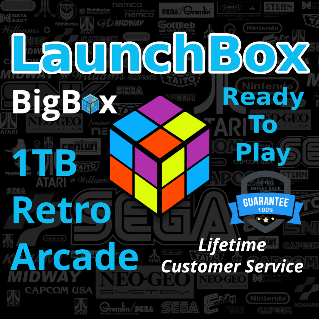 LaunchBox/BigBox 1TB Game System for Windows PC - BigBox Lifetime License + Controller