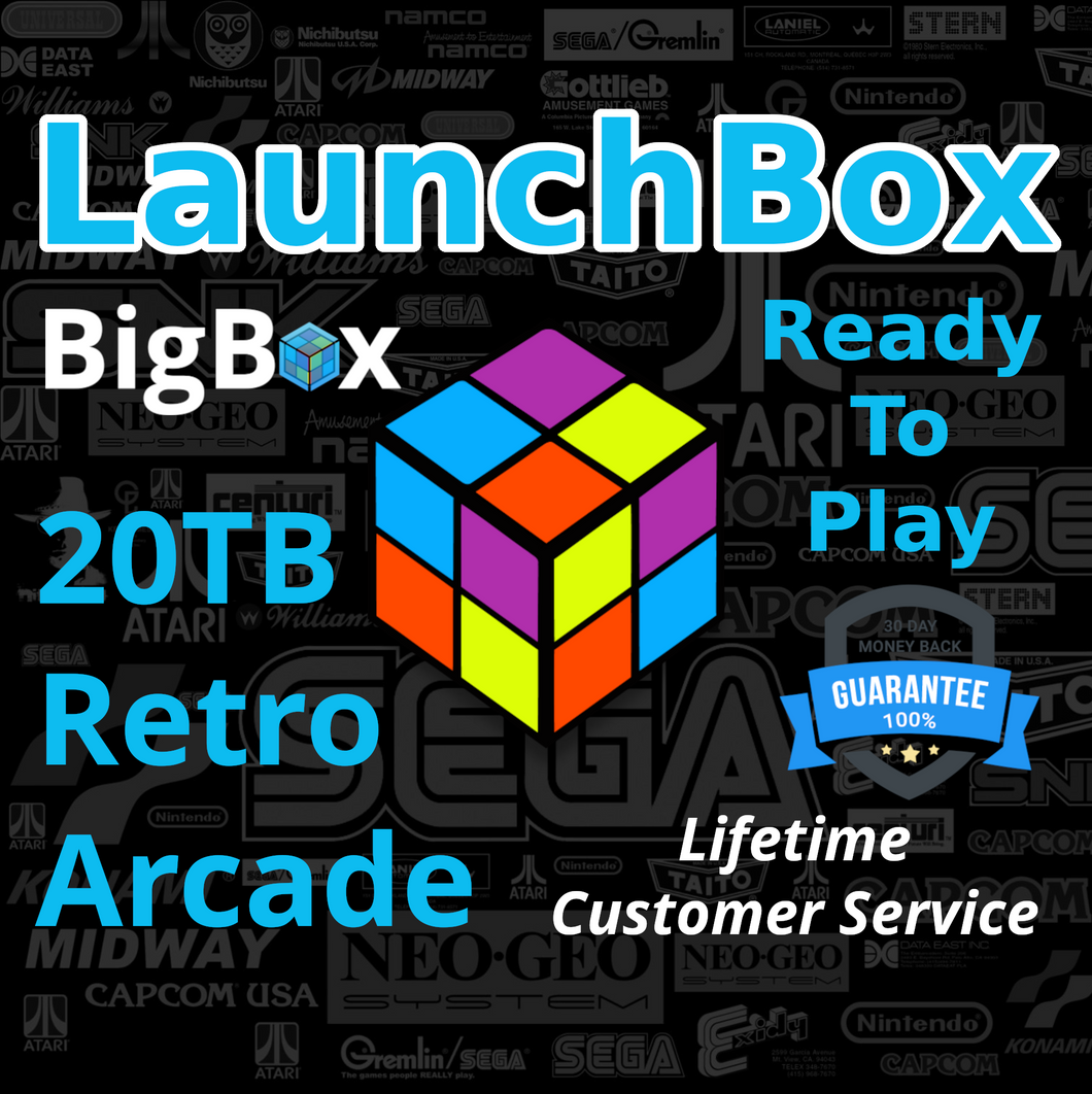 LaunchBox/BigBox 20TB Game System for Windows PC - BigBox Lifetime License + Controller