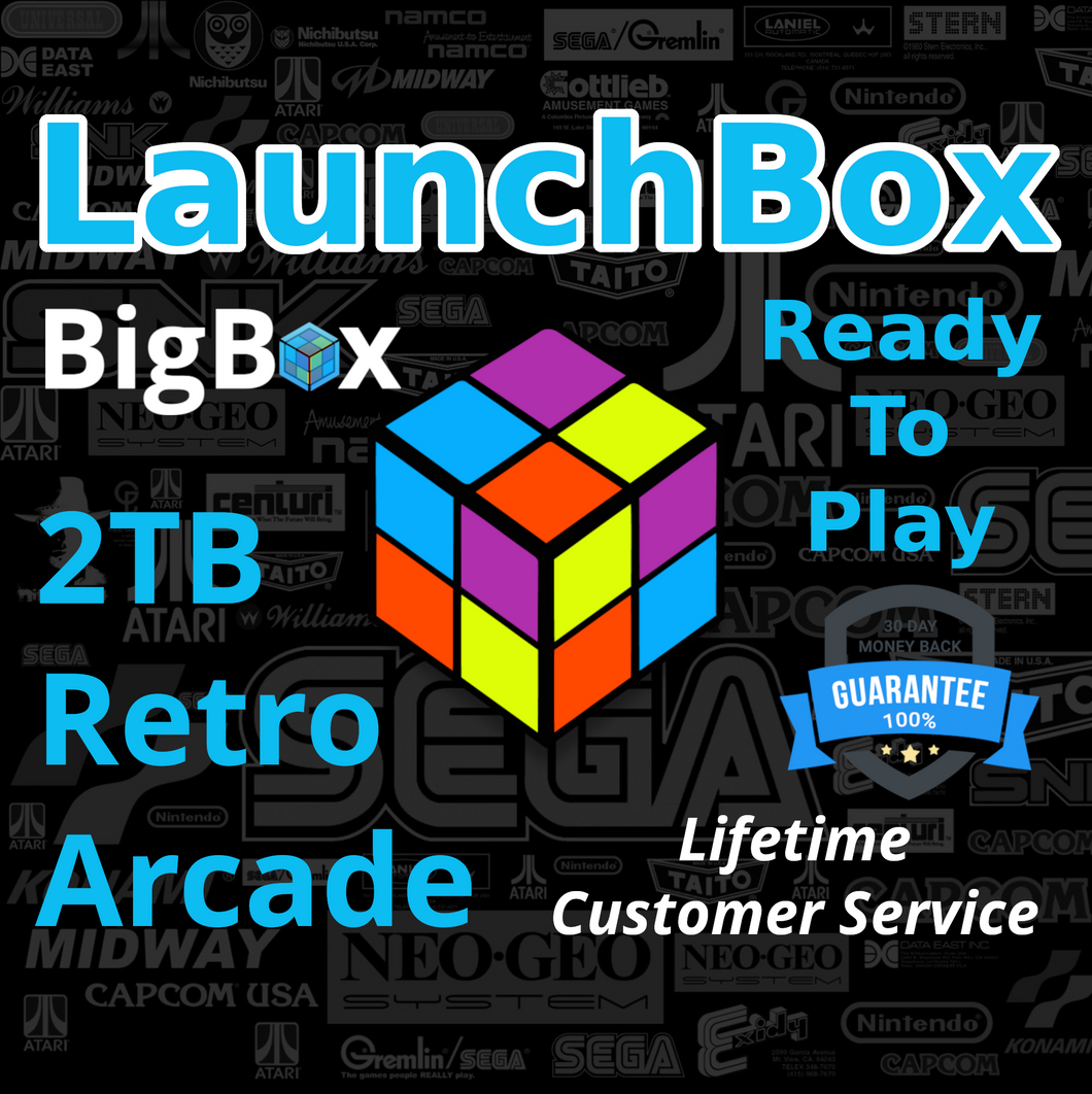 LaunchBox/BigBox 2TB Game System for Windows PC - BigBox Lifetime License + Controller