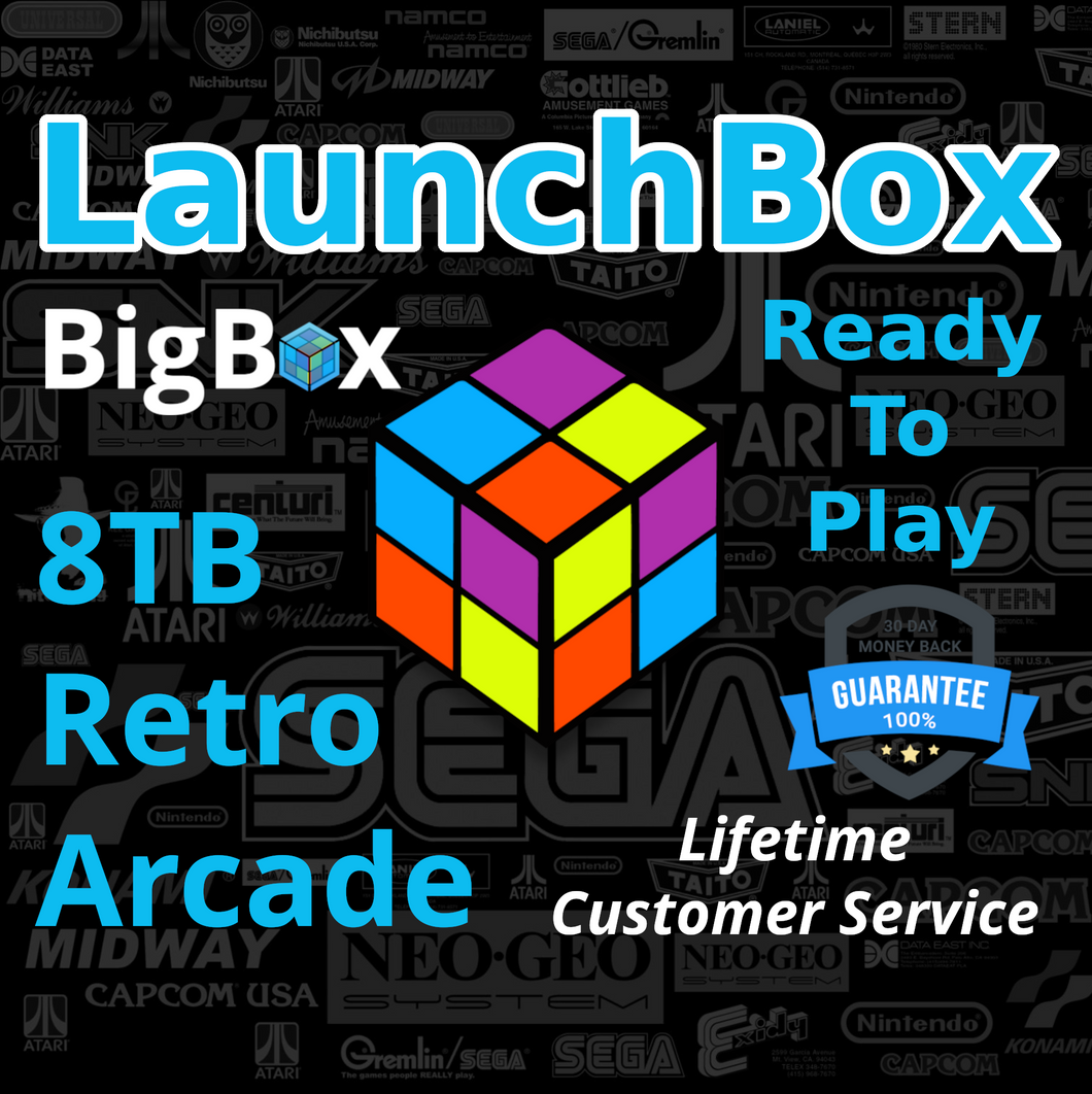 LaunchBox/BigBox 8TB Game System for Windows PC - BigBox Lifetime License + Controller